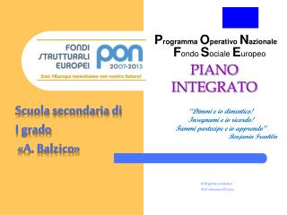 PIANO INTEGRATO