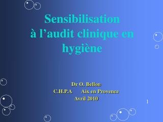 Sensibilisation à l’audit clinique en hygiène