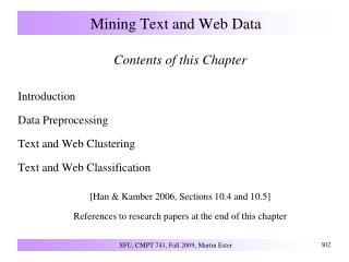 Mining Text and Web Data