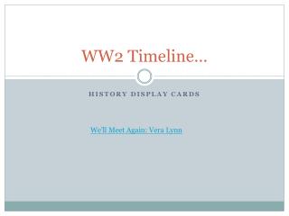 WW2 Timeline…