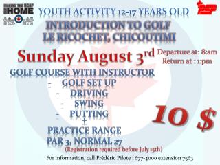 Introduction to golf le Ricochet, Chicoutimi