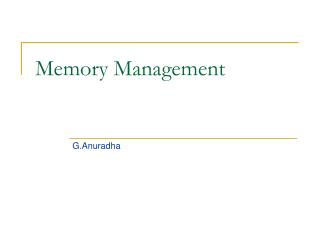 Memory Management