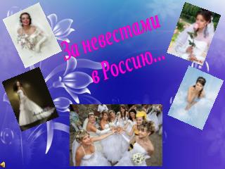 За невестами в Россию...