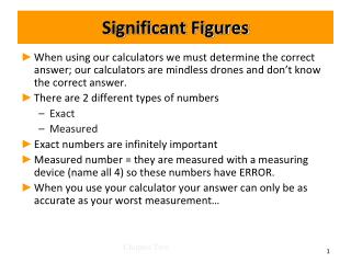 Significant Figures