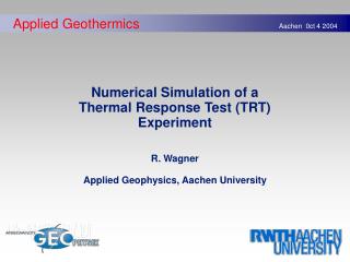 Applied Geothermics Aachen 0ct 4 2004