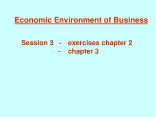 Economic Environment of Business