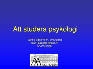 Att studera psykologi