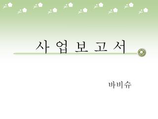 사 업 보 고 서