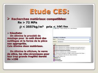 Etude CES: