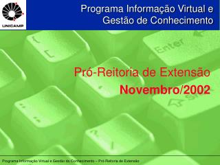 Programa Informação Virtual e Gestão de Conhecimento