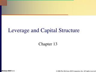Leverage and Capital Structure