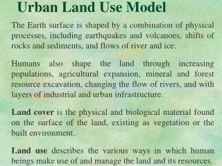 Urban Land Use Model
