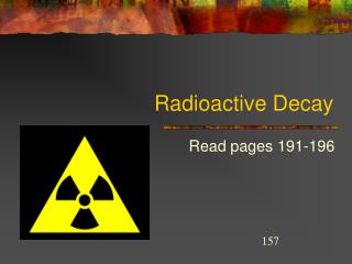 Radioactive Decay