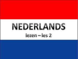 NEDERLANDS l ezen – les 2