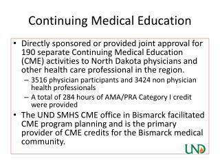 Continuing Medical Education