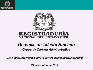 Ciclo de conferencias sobre la carrera administrativa especial 28 de octubre de 2014