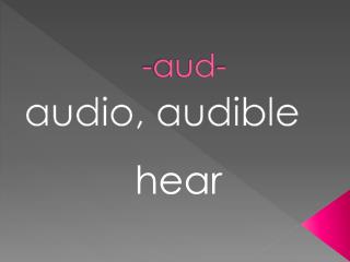 - aud -