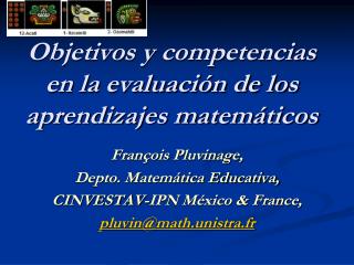 Objetivos y competencias en la evaluación de los aprendizajes matemáticos