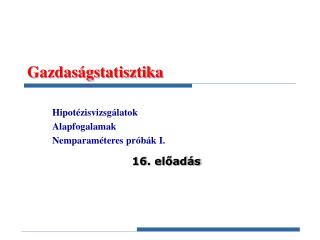 Gazdaságstatisztika