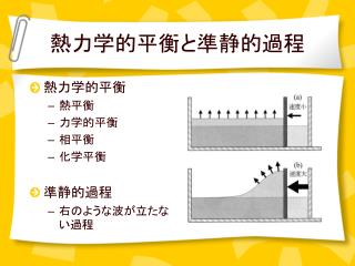 熱力学的平衡と準静的過程