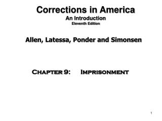 Corrections in America An Introduction Eleventh Edition