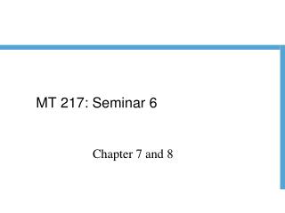 MT 217: Seminar 6