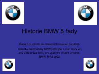 Historie BMW 5 řady