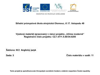 Střední průmyslová škola strojnická Olomouc, tř.17. listopadu 49