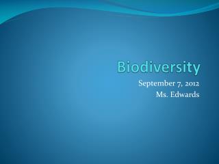 Biodiversity