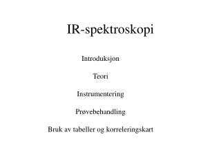 IR-spektroskopi