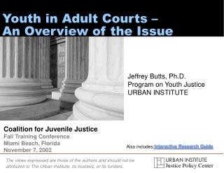 Youth in Adult Courts – An Overview of the Issue