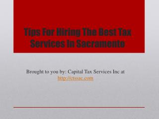 Tips For Hiring The Best Tax Services In Sacramento