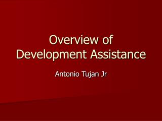 Overview of Development Assistance