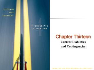 Chapter Thirteen Current Liabilities and Contingencies