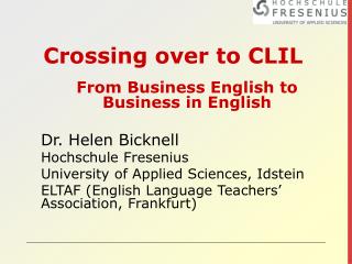 Crossing over to CLIL