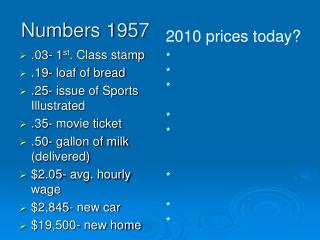 Numbers 1957
