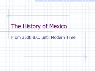 The History of Mexico