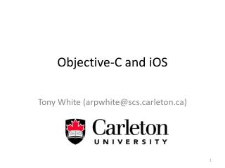 Objective-C and iOS