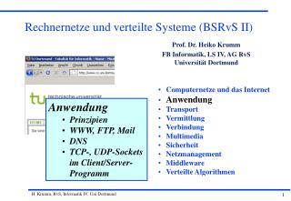 Rechnernetze und verteilte Systeme (BSRvS II)