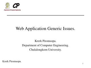 Web Application Generic Issues.