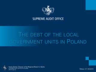 The d ebt of the local government units in Poland