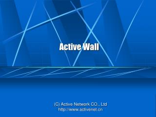 Active Wall