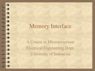 Memory Interface