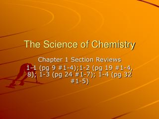 The Science of Chemistry