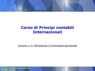 Corso di Principi contabili Internazionali