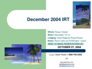 December 2004 IRT