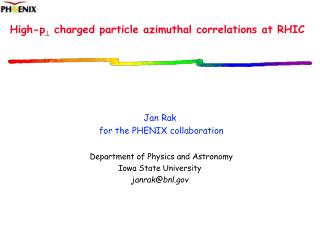 High-p  charged particle azimuthal correlations at RHIC