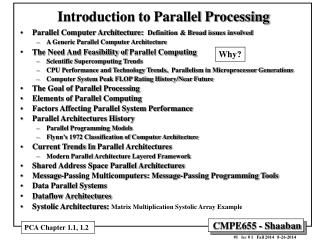 Introduction to Parallel Processing