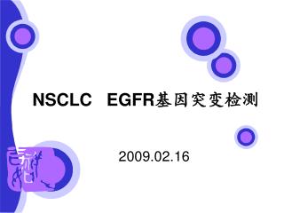 NSCLC EGFR 基因突变检测