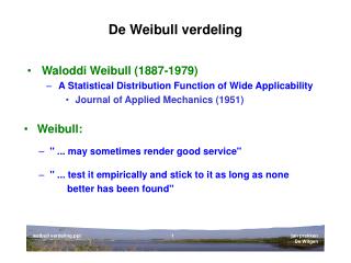 De Weibull verdeling